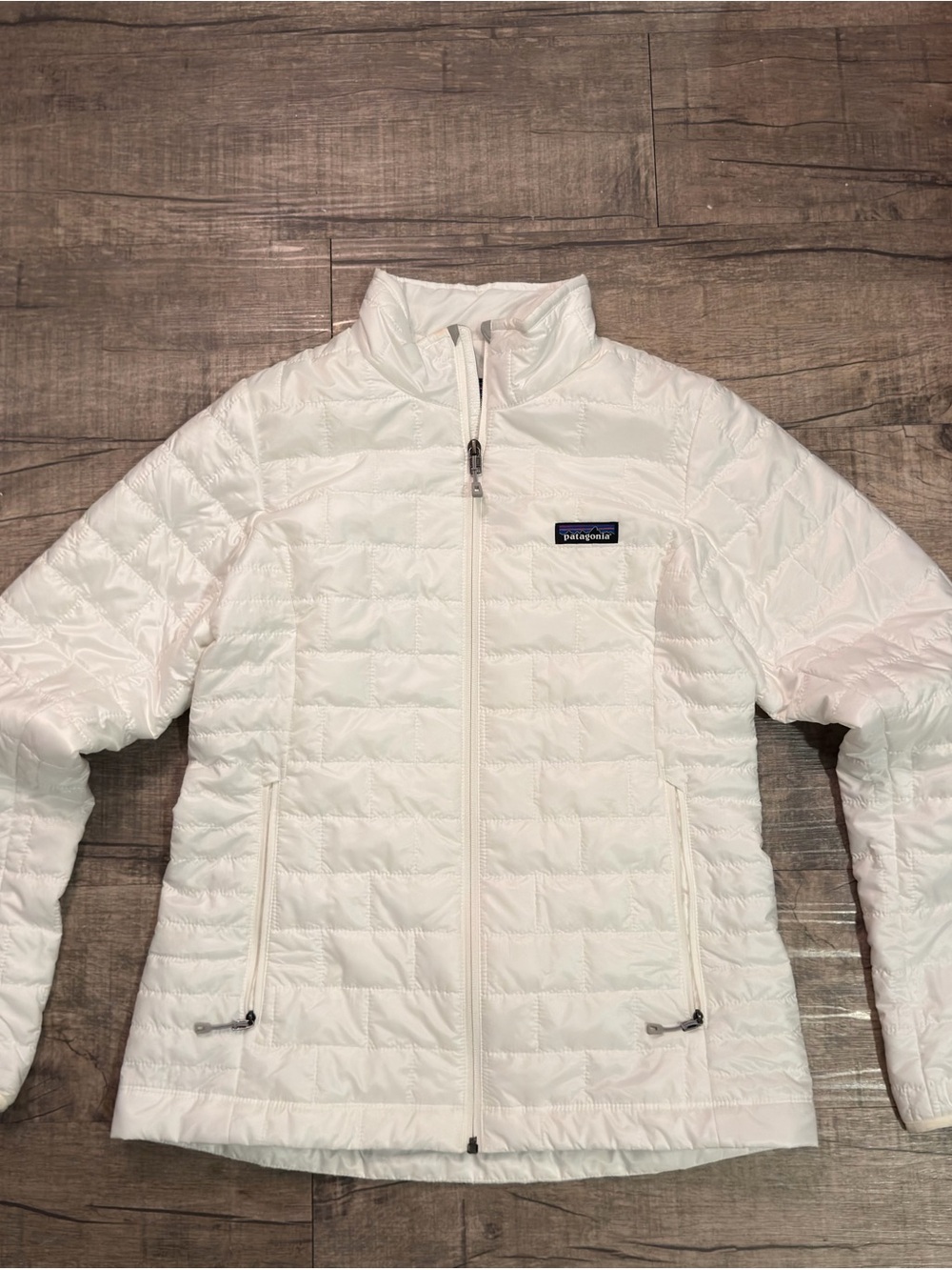 Patagonia White Nano Puff Insulated Jacket Lightweight Womens Medium No Hood